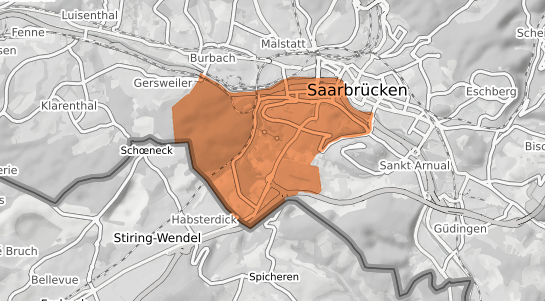 Mietspiegelkarte Saarbrücken Alt Saarbrücken
